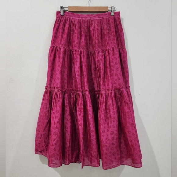 Ulla Johnson Jeune Tiered Skirt - Picture 2 of 13